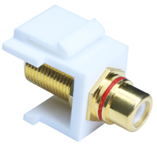 Skywalker Signature Series Keystone F Female to RCA Female White Insert with Red Band SKY20208RW