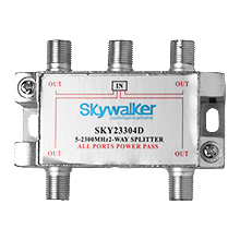 Skywalker Signature Series Splitter 5-2300MHz,  4-Way SKY23304D