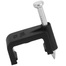 Skywalker Signature Series Dual RG6 Cable Clip w/concrete nail, black, qty100 SKY32222CB
