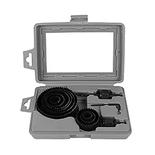 TerMight Series 9 Piece Wood Hole Saw Set with Plastic Case TMT8013