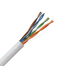 Vertical Cable Cat-5e Plenum, 24awg Solid, 1000ft Pull box, White VER1511