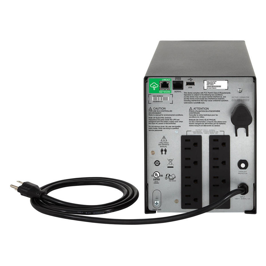 APC SMC1500C Smart-UPS 120V 1500VA LCD Backup Battery & Surge Protector