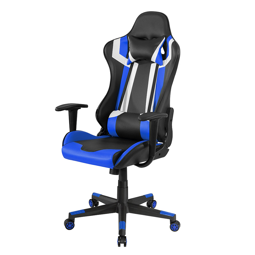 Battle Axe Ergonomic Racing Style Gaming Chair (Blue & Black) Skywalker