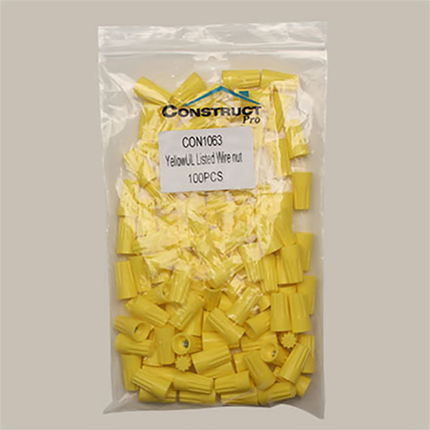 Construct Pro™ UL Listed TwistOn Wire Nuts for 1814 Gauge Wire (Bag