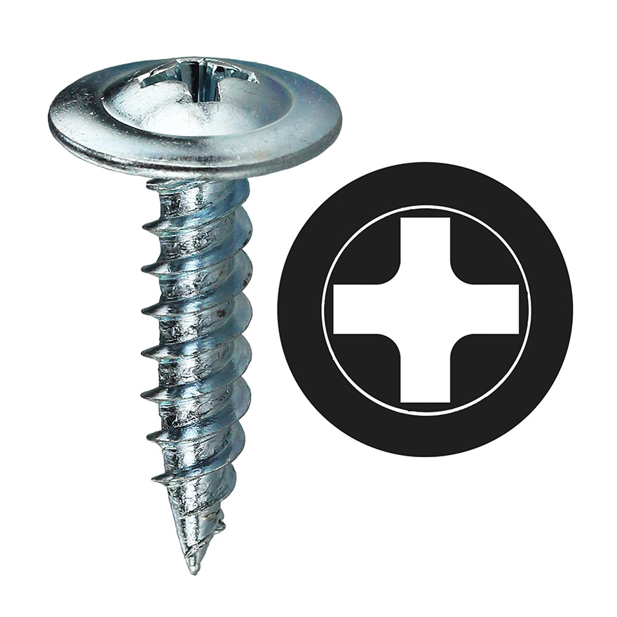 Dottie KWT812 8” x 1/2” Philips Wafer Head KLath Screws (Box of 500