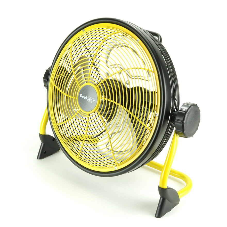 Geek Aire CF1 Outdoor Rechargeable Variable Speed Floor Fan w/ Power Bank Feature (12”) **Open