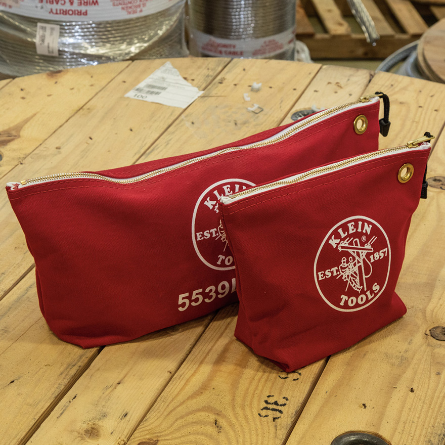 Klein Tools® 5539LRed Canvas Zipper Bag (Large / Red) Skywalker