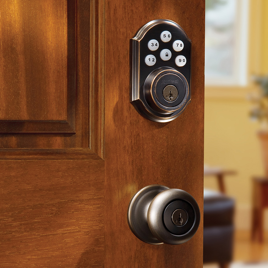 Kwikset SmartCode™ Electronic Deadbolt Featuring ZWave Technology Bronze) **Open Box