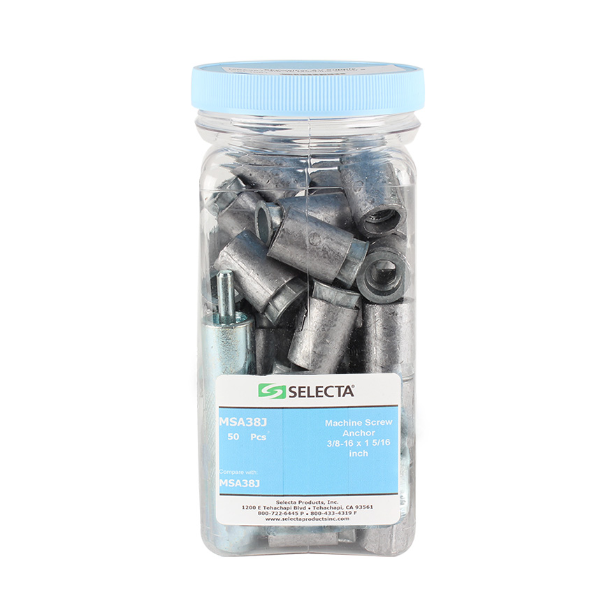 Selecta® MSA38J 3/816 Lead Machine Screw Anchor (Jar of 50) Skywalker
