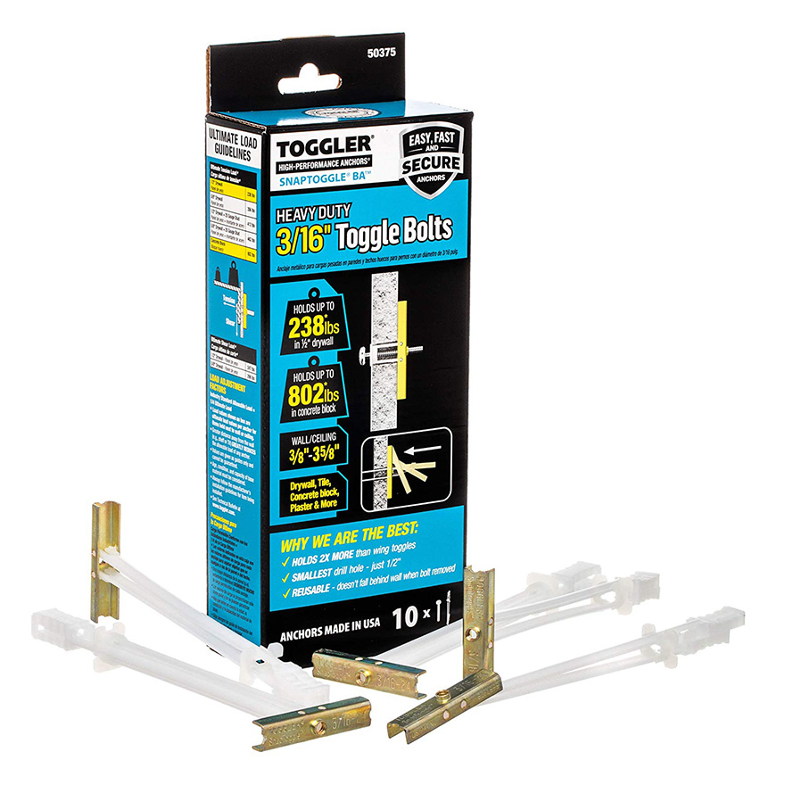 Toggler® 50375 Heavy Duty 3/16” Toggle Bolts (Box of 10) Skywalker